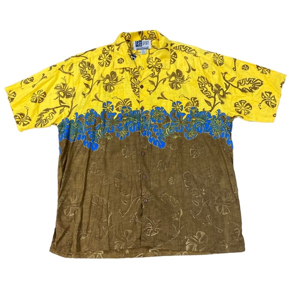 NWT CS Sport mens Hawaiian tropical button down shirt size XL - Picture 1 of 4